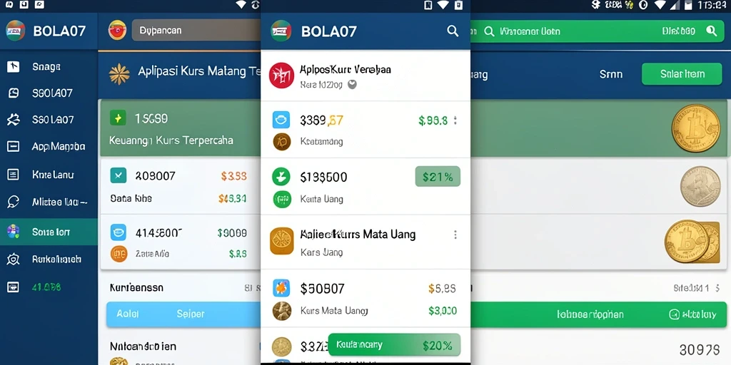 Antarmuka BOLA07 yang modern dan informatif untuk Kurs Mata Uang.