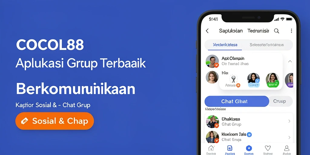 Screenshot COCOL88 menampilkan antarmuka Chat Grup yang modern dan mudah digunakan.