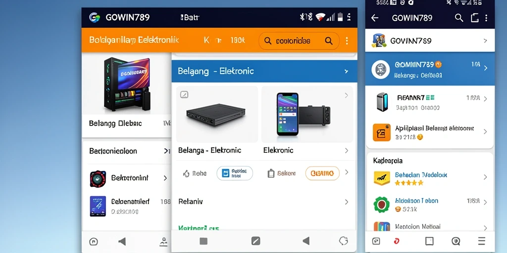 Tampilan antarmuka aplikasi GOWIN789 yang menarik dan mudah digunakan.