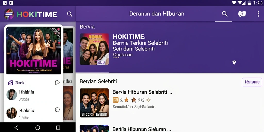 Tampilan antarmuka HOKITIME yang menarik dan informatif.