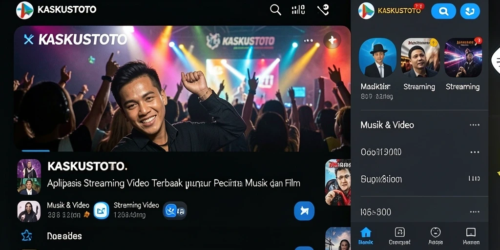 Tampilan antarmuka KASKUSTOTO yang nyaman untuk streaming video.