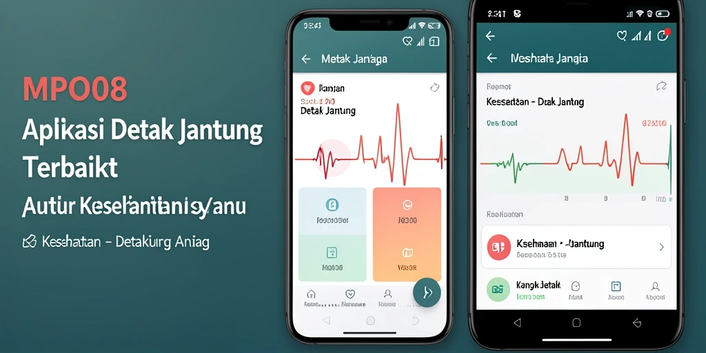 Tampilan antarmuka MPO08 yang sederhana dan praktis untuk pemantauan detak jantung.