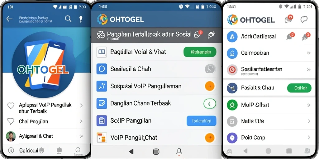 Antarmuka OHTOGEL menunjukkan fungsi VoIP Panggilan yang intuitif dan modern.