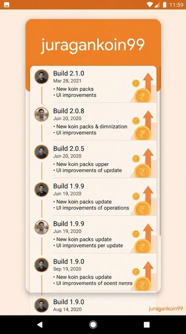 Riwayat Versi juragankoin99 untuk Pengguna Android